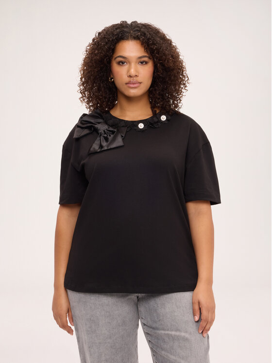 Fiorella Rubino Fiorella Rubino T-shirt G05UL009808N033 Nero Regular Fit
