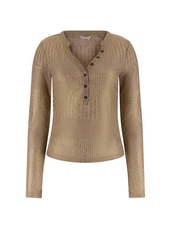 Guess Guess Sweter 180344 Złoty Classic Fit