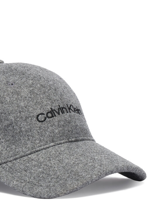 Calvin Klein Calvin Klein Καπέλο Jockey Embroidered Titlecase Logo Felt LV04D5131G Γκρι