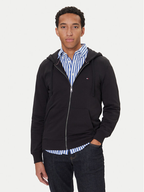 Tommy Hilfiger Tommy Hilfiger Mikina Essential MW0MW37239 Černá Regular Fit