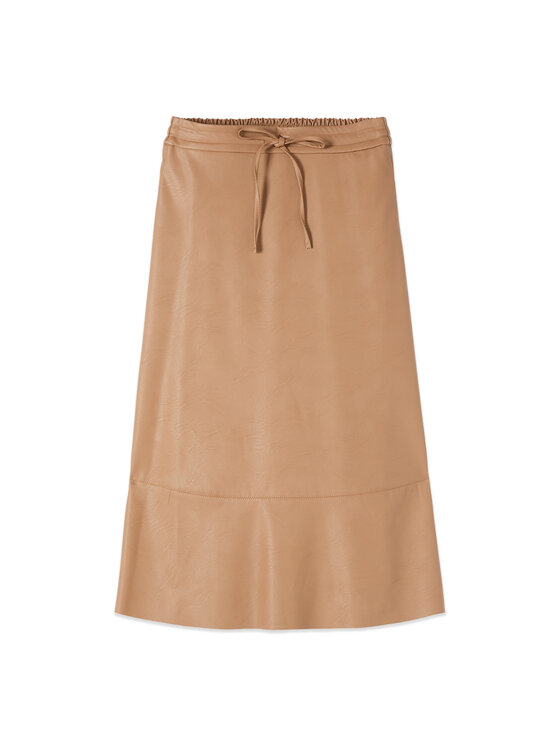 Oltre Oltre Spódnica midi 1031J000336N012 Kremowy Regular Fit