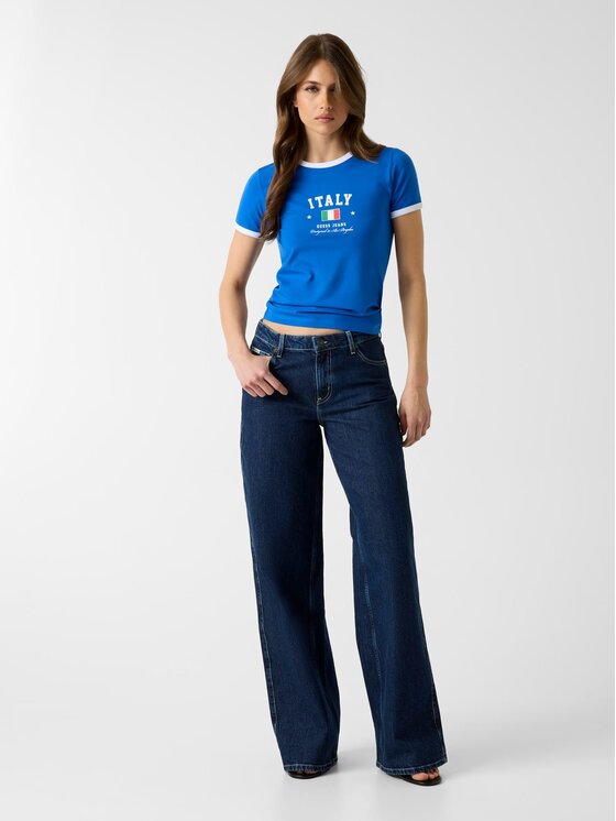Guess Jeans Guess Jeans T-krekls 183096 Zils Classic Fit