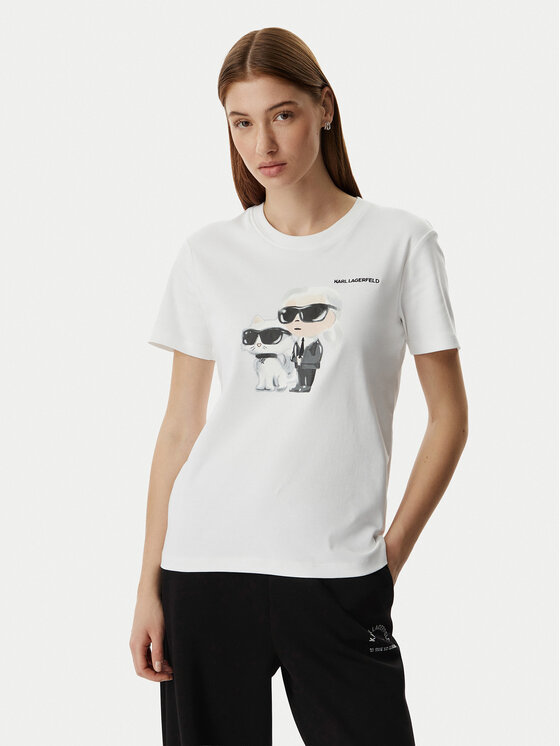 KARL LAGERFELD KARL LAGERFELD Tričko A3W17077 Biela Regular Fit