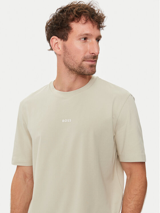 BOSS Boss Tricou Tchup 50473278 Bej Relaxed Fit