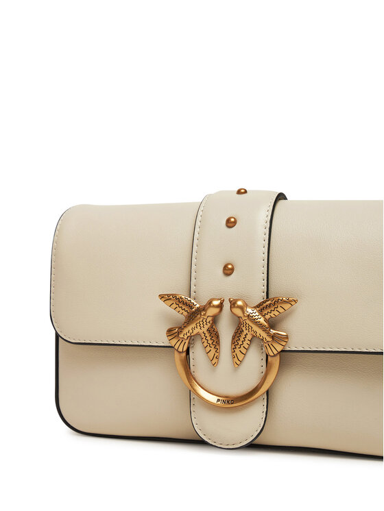 PINKO PINKO Handtasche Love One Mini Slouchy Fl PE 25 PLTT 104340 A0QO Écru