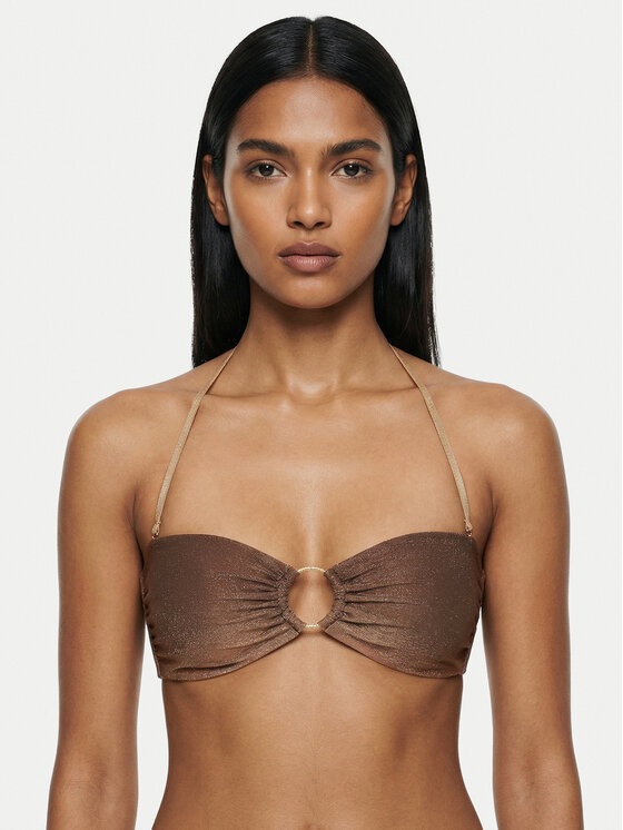Guess Guess Vrchní část bikin E6GJ12 KF600 Hnědá
