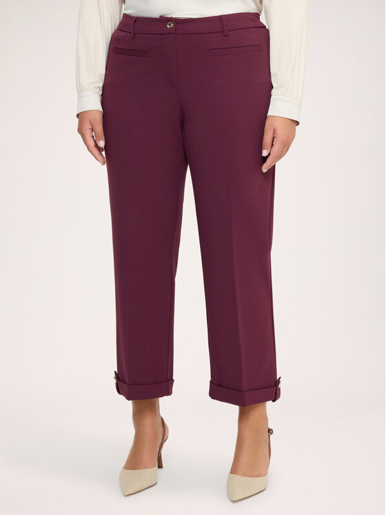 Fiorella Rubino Fiorella Rubino Spodnie materiałowe P056L002441N036 Bordowy Slim Fit