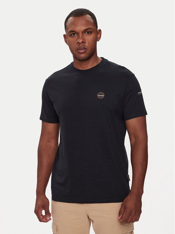 Napapijri Napapijri Футболка S-Badge NP0A4I3N Чорний Regular Fit