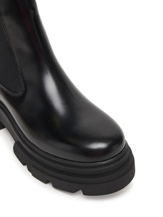 Tommy Hilfiger Tommy Hilfiger Bokacsizma Shiny FW0FW09042 Fekete