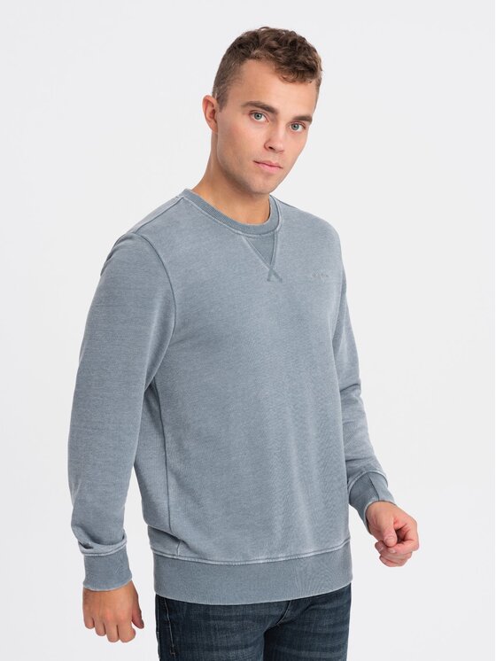 Ombre Ombre Mikina OM-SSDS-0131 Modrá Regular Fit