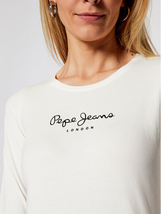 Pepe Jeans Pepe Jeans Palaidinė New Virginia PL502755 Balta Slim Fit