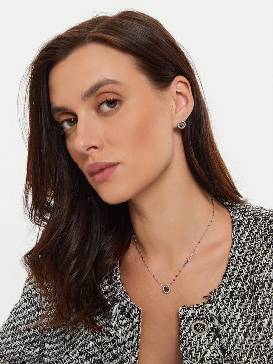 Guess Guess Naszyjnik JUBN0464 3JW Srebrny