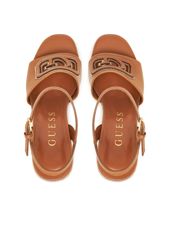 Guess Guess Espadrilky FLJFML LEA03 Hnedá