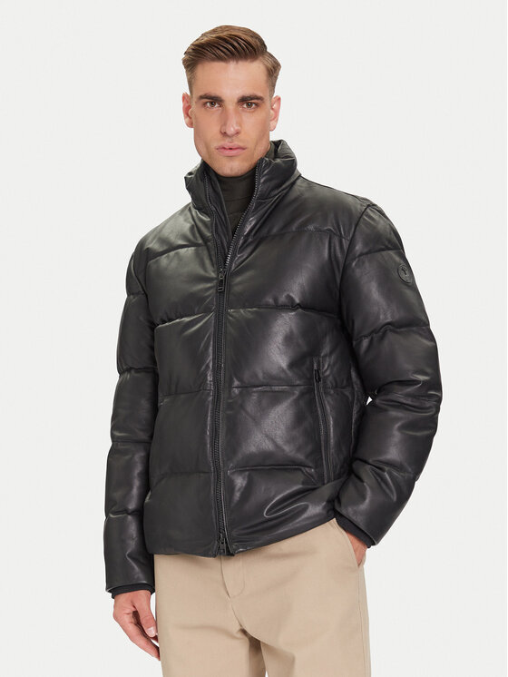JOOP! JOOP! Geacă de piele 17 Loman 80000852 Negru Regular Fit