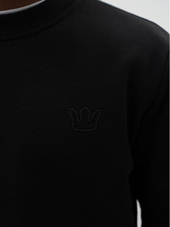 Jigga Wear Jigga Wear Bluza Crewneck klasyczny 3D XXL Czarny Regular Fit