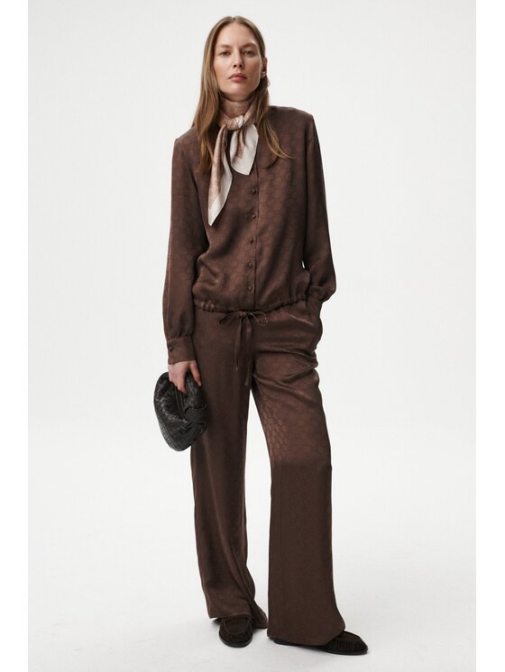 MARI PRETI MARI PRETI Blusa Monogram M Weekend Marrone Regular Fit