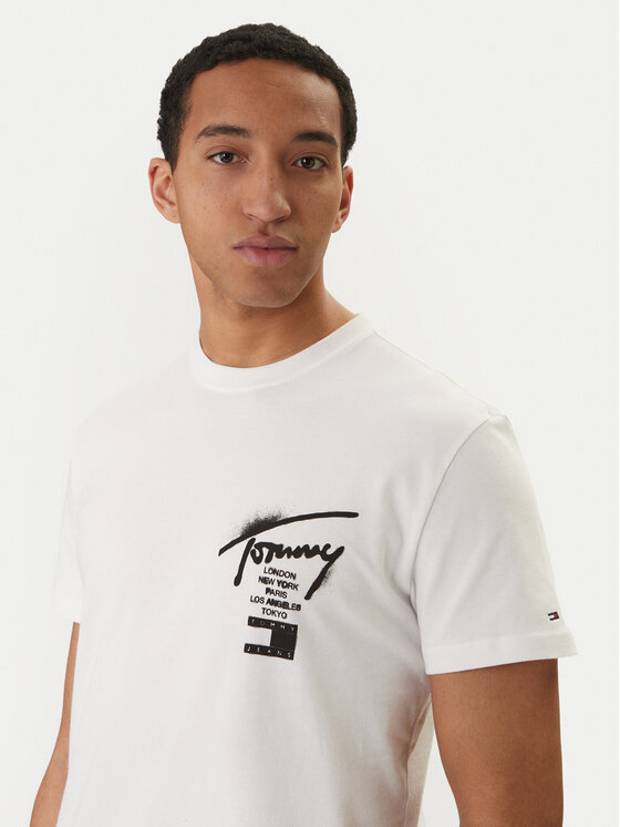 Tommy Jeans Tommy Jeans Tričko DM0DM22553 Biela Regular Fit