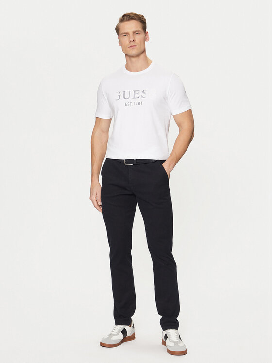 Guess Guess T-Shirt M5RI12 J1314 Bílá Slim Fit