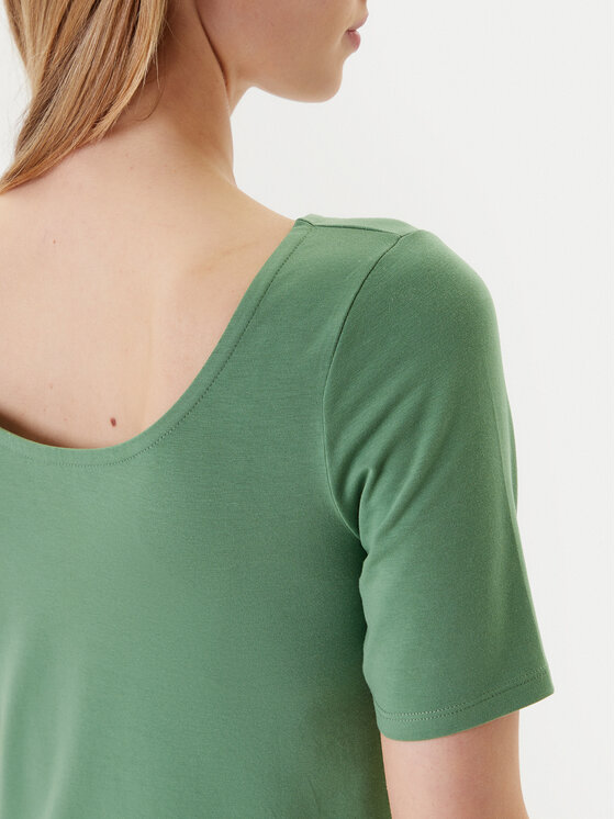 United Colors Of Benetton United Colors Of Benetton Marškinėliai 3FJHD109K Žalia Slim Fit