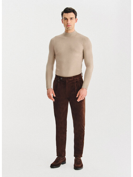Pako Lorente Pako Lorente Spodnie materiałowe P25WF-WX-005 Brązowy Regular Fit