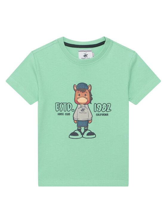 Beverly Hills Polo Club Beverly Hills Polo Club Póló P-SS26B-TS0135 Zöld Regular Fit