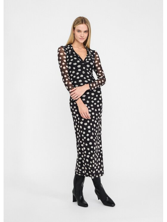 Liu Jo Liu Jo Sukienka codzienna UF5267JS007M9169 Czarny Regular Fit