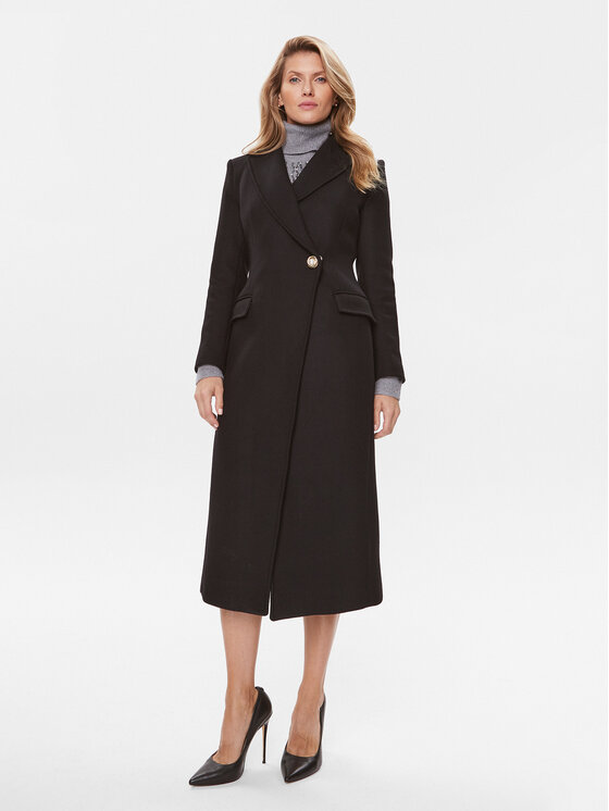 Liu Jo Liu Jo Вълнено палто CF3039 T3578 Черен Slim Fit