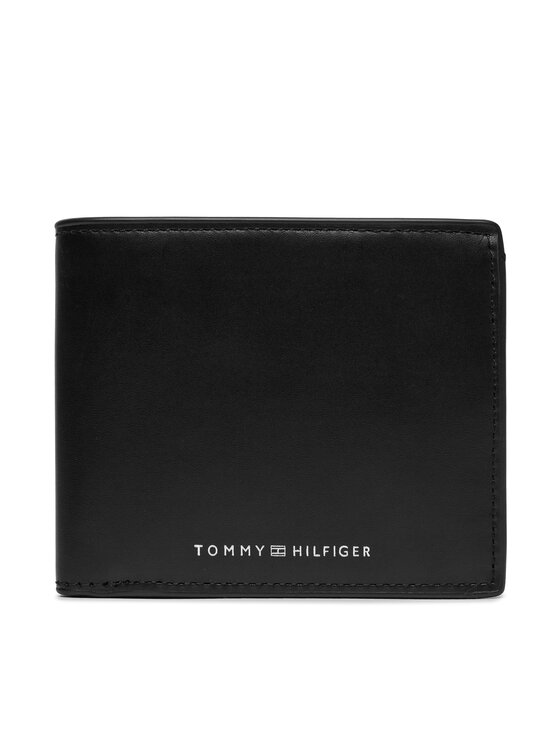 Portofel Mare pentru Bărbați Tommy Hilfiger Th Spw Leather Cc And Coin AM0AM11871 Negru