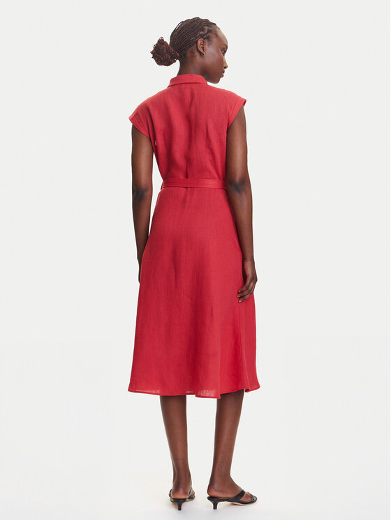 Marella Marella Srajčna obleka Rodesia 2515221262 Rdeča Regular Fit