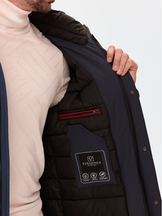 Evenemen Evenemen Kurtka zimowa SVEN NAVY Granatowy Slim Fit