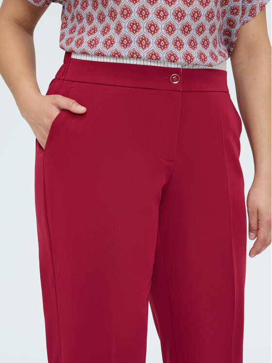 Fiorella Rubino Fiorella Rubino Spodnie materiałowe P717T005265N0V6 Bordowy Regular Fit