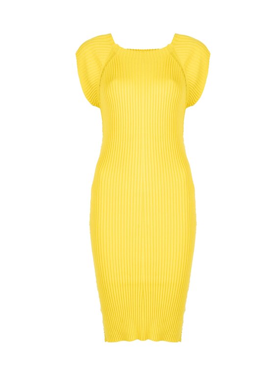 Silvian Heach Silvian Heach Každodenní šaty GPP23163VE Žlutá Slim Fit