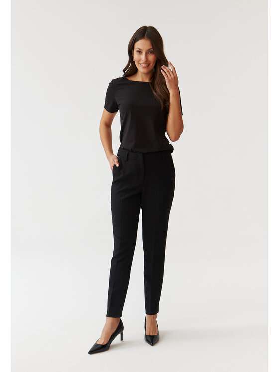 TATUUM TATUUM Spodnie materiałowe RIANA Czarny Straight Fit