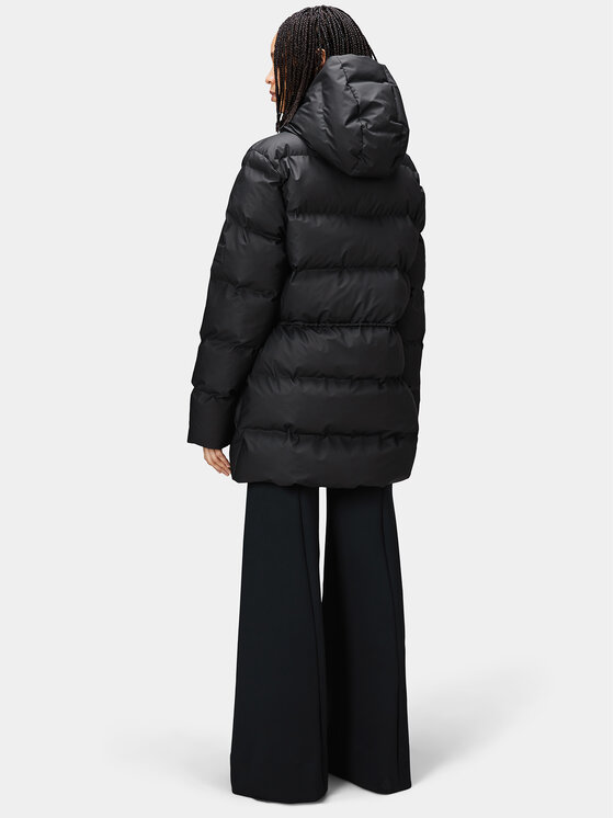 Rains Rains Télikabát 15160 Fekete Relaxed Fit