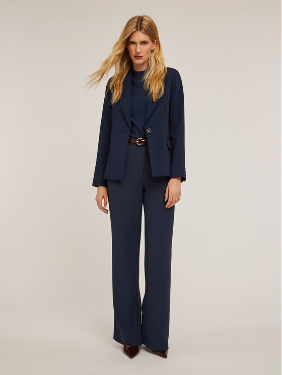 Motivi Motivi Marynarka Q660Q000842N034 Granatowy Slim Fit
