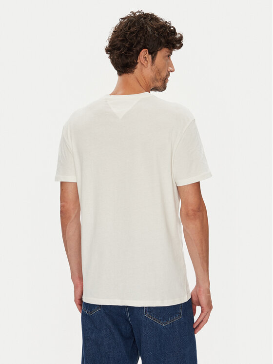 Tommy Jeans Tommy Jeans Tričko Dna Flag DM0DM21941 Biela Regular Fit