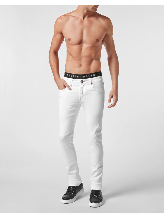 PHILIPP PLEIN PHILIPP PLEIN Jeansy 1197 Biały Regular Fit