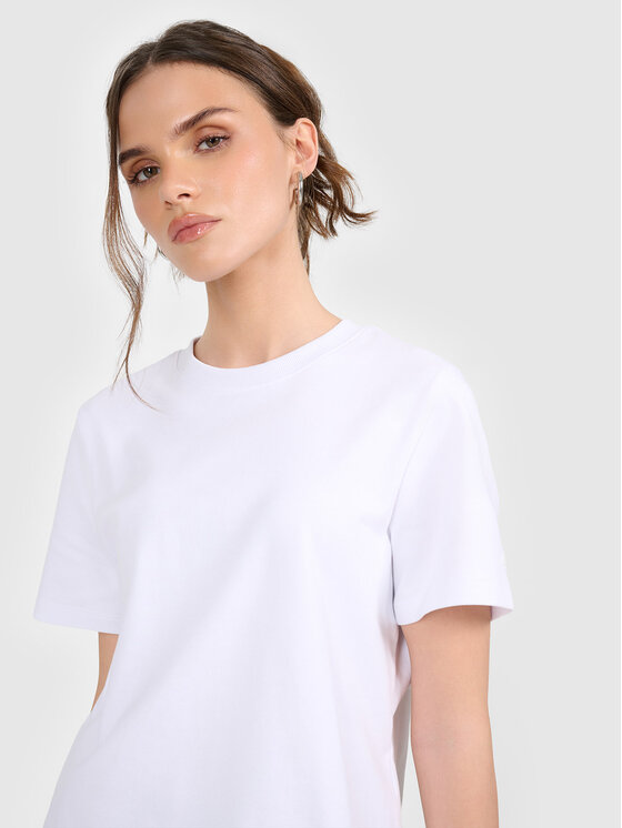 4F 4F T-Shirt ESSENTIALS Biały Regular Fit
