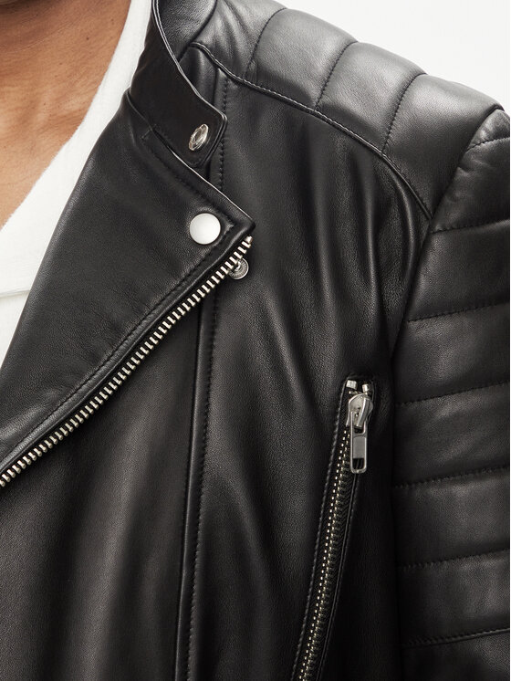 Serge Pariente Serge Pariente Lederjacke Gladiator Schwarz Regular Fit