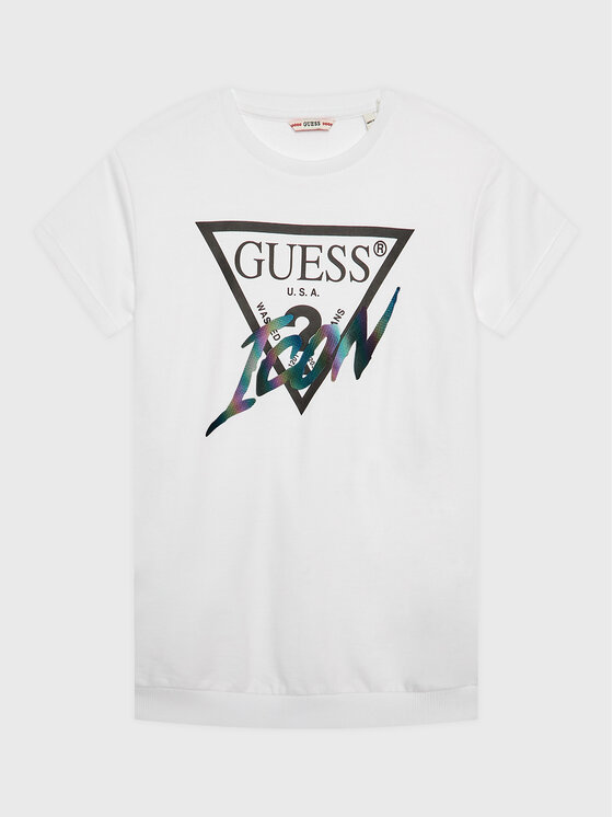 Guess Ikdienas kleita J3RK01 KB4O0 Balts Regular Fit