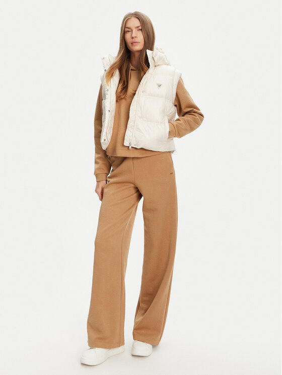 Guess Guess Bezrękawnik W5YL11 WHDO2 Écru Regular Fit