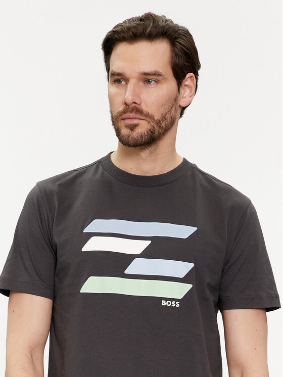 BOSS Boss T-särk 50513005 Must Regular Fit
