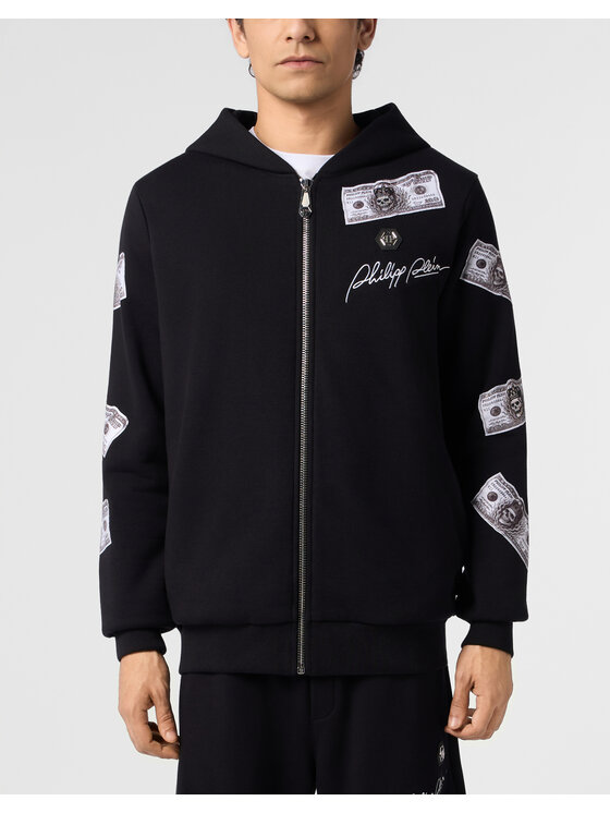 PHILIPP PLEIN PHILIPP PLEIN Mikina 31091 Černá Athletic Fit