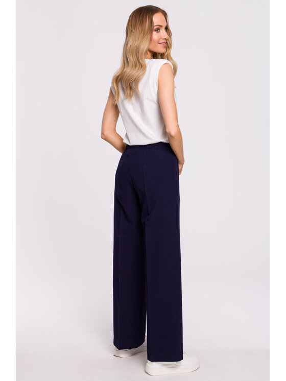 Made of Emotion Made of Emotion Pantaloni da donna M570 Blu scuro