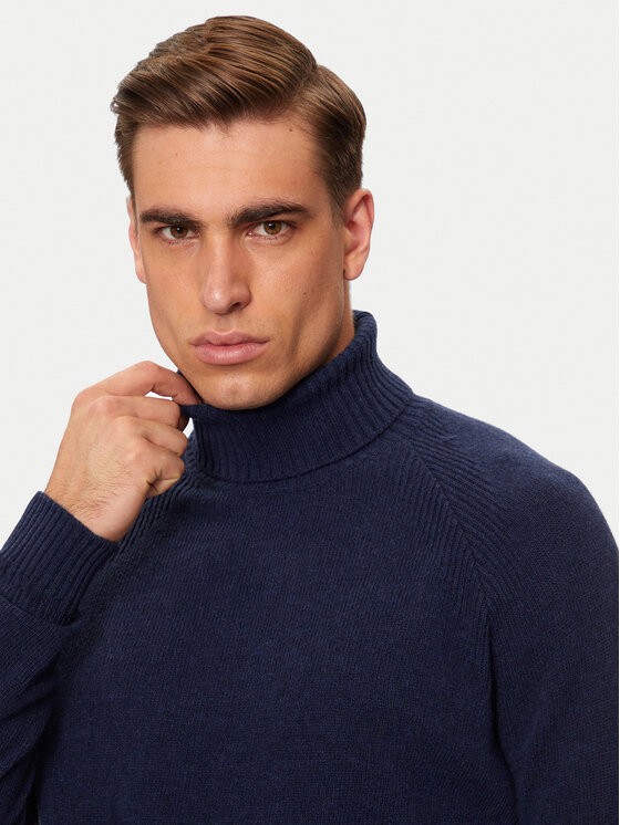 Liu Jo Liu Jo Rollkragenpullover QF4018 MA37C Dunkelblau Regular Fit