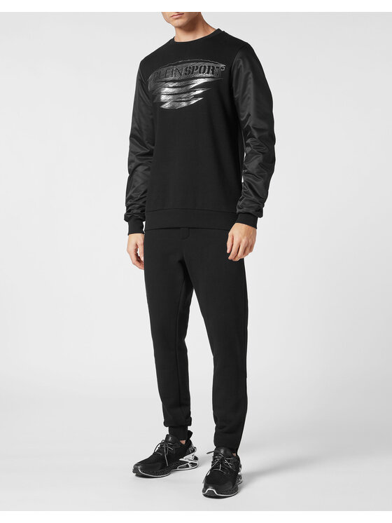 Plein Sport Plein Sport Longsleeve 13093 Czarny Regular Fit