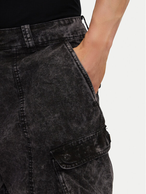Alpha Industries Alpha Industries Τζιν σορτσάκια Canvas Acid Short 156259 Μαύρο Regular Fit