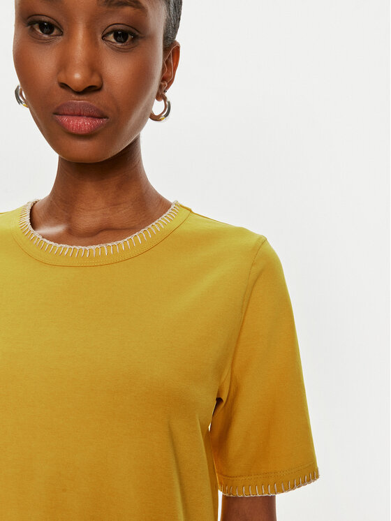 United Colors Of Benetton United Colors Of Benetton T-krekls 34G7D107B Dzeltens Regular Fit