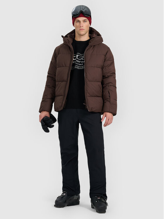 4F 4F Kurtka narciarska SKIWEAR Brązowy ciemny Regular Fit