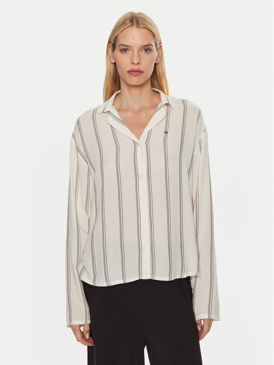 Tommy Hilfiger Tommy Hilfiger Spavaćiće UW0UW05614 Écru Relaxed Fit